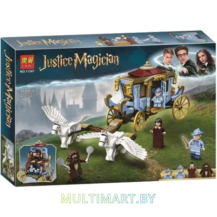 Конструктор Lari Justice Magician 11347 Карета школы Шармбатон: приезд в Хогвартс (448 деталей)